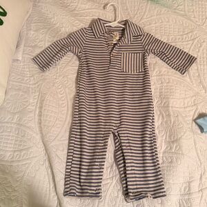 Nautical Striped Kids Footie